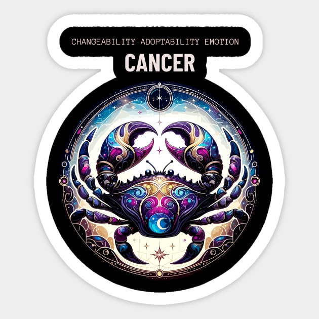 Cancer Zodiac Sign Sticker by Vinokurio